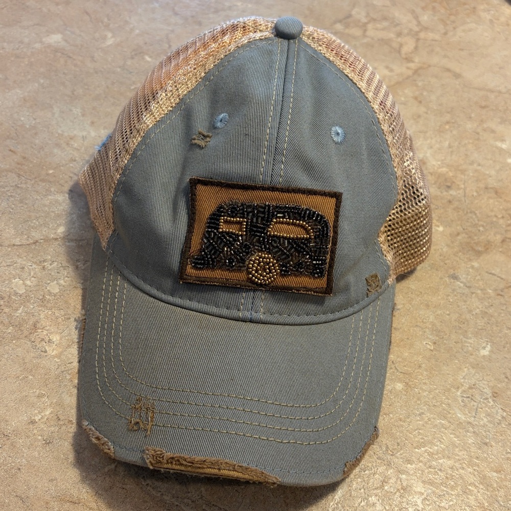 Women’s Judith March Camper Beaded Trucker Baseball Cap Hat